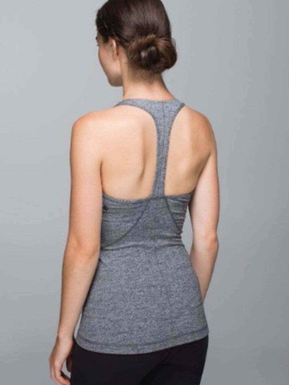 Lululemon Power Up Tank II in Heathered Deep Coal, Size 10